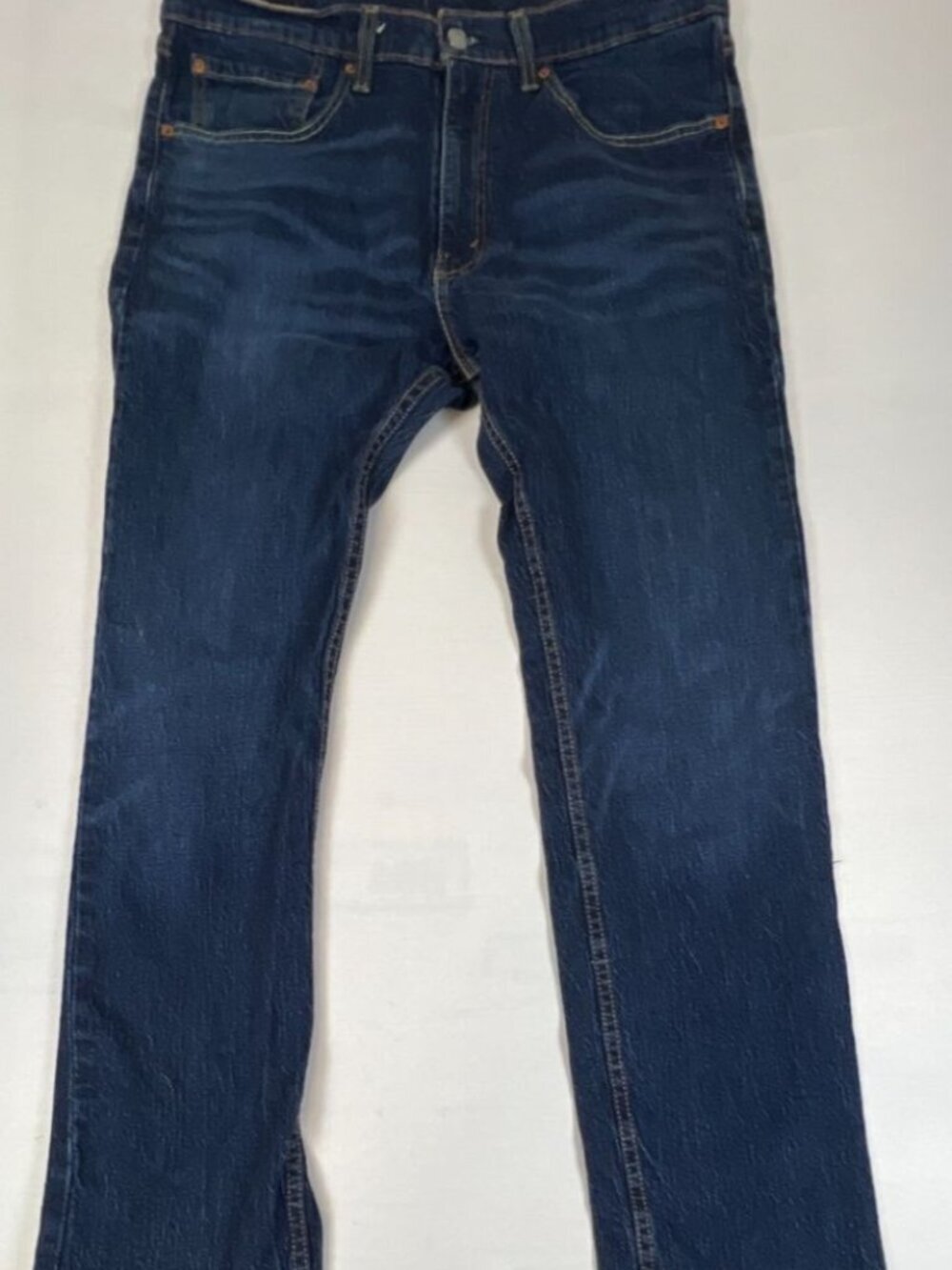 Levi's 505 Mens Jeans 34x30 Regular Fit Straight Leg Zip Fly Blue Denim Stretch
